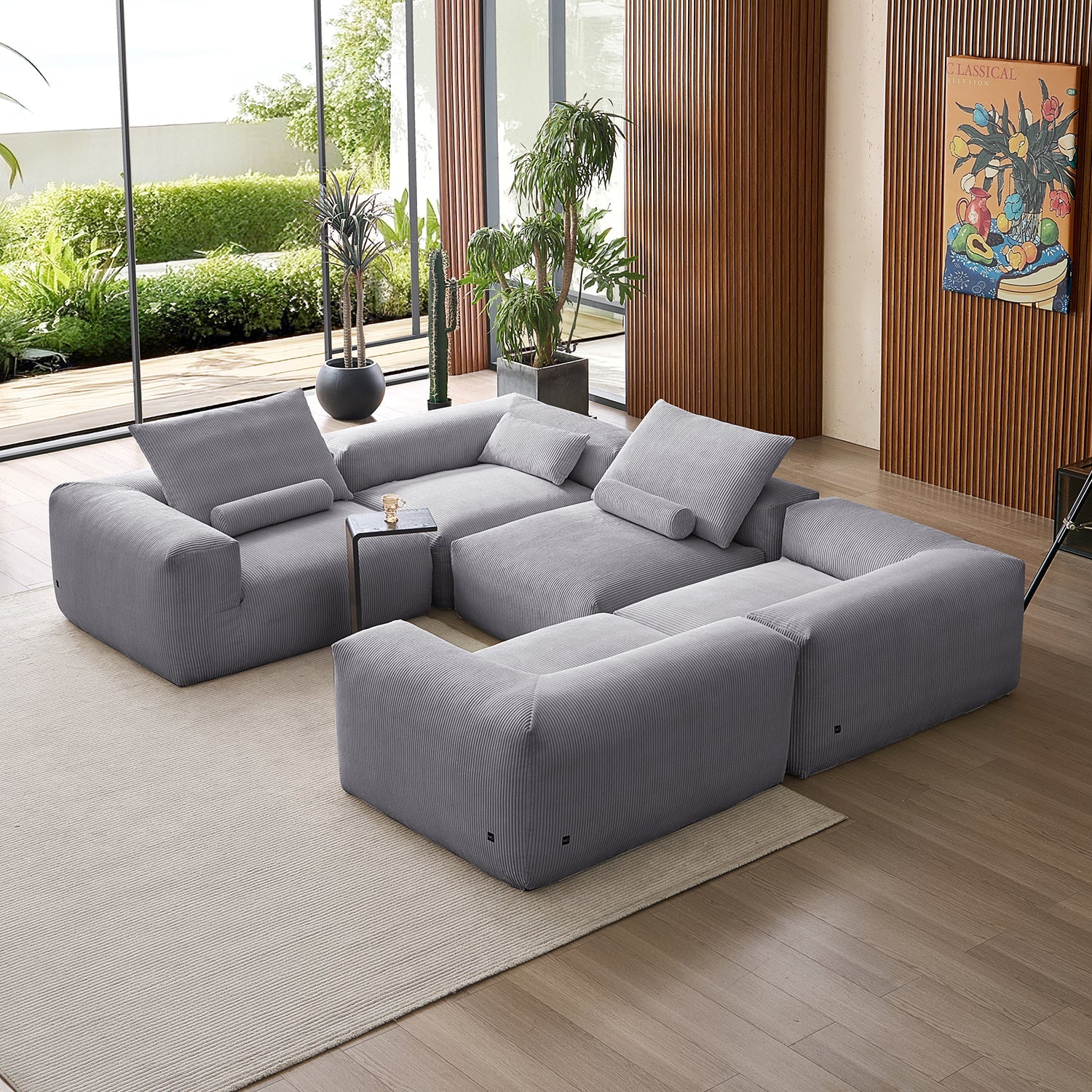 Modular Sofa - Mellow Extra Deep Closed U Sectional - MC - Mario Capasa