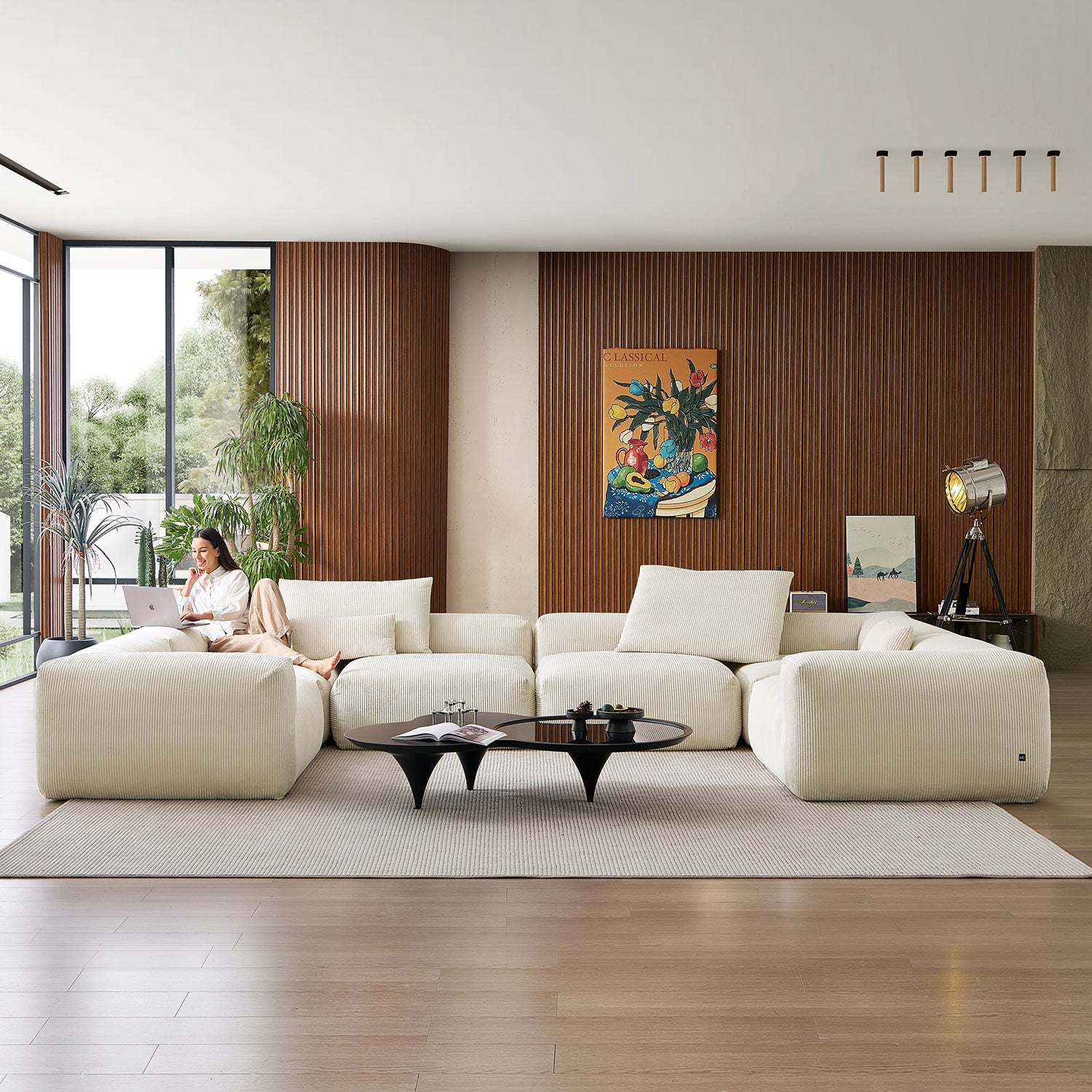 Modular Sofa - Mellow Extra Deep Closed U Sectional - MC - Mario Capasa