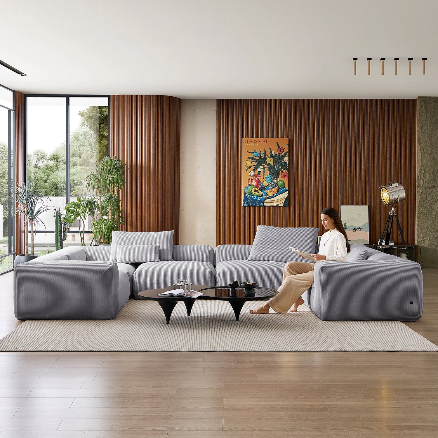Modular Sofa - Mellow Extra Deep Closed U Sectional - MC - Mario Capasa