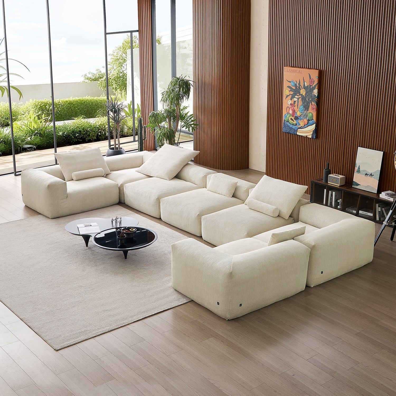 Modular Sofa - Mellow Extra Deep Closed U Sectional - MC - Mario Capasa