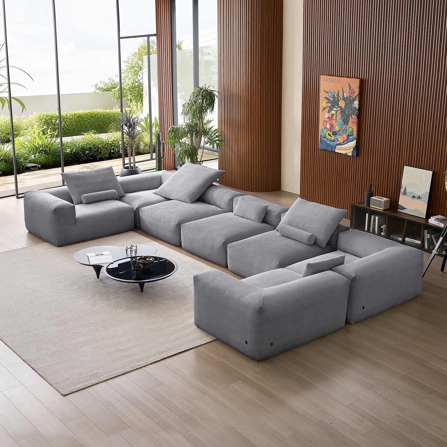 Modular Sofa - Mellow Extra Deep Closed U Sectional - MC - Mario Capasa