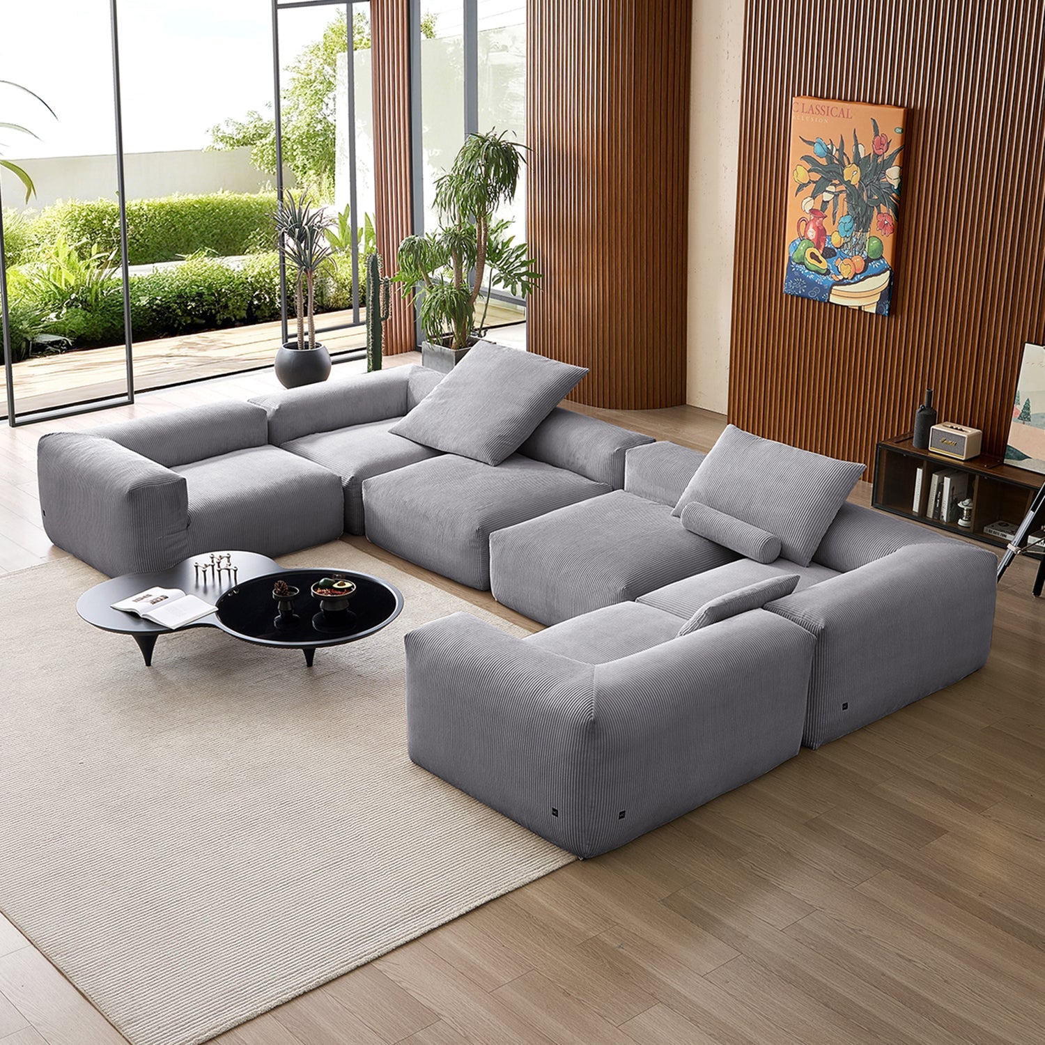 Modular Sofa - Mellow Extra Deep Closed U Sectional - MC - Mario Capasa