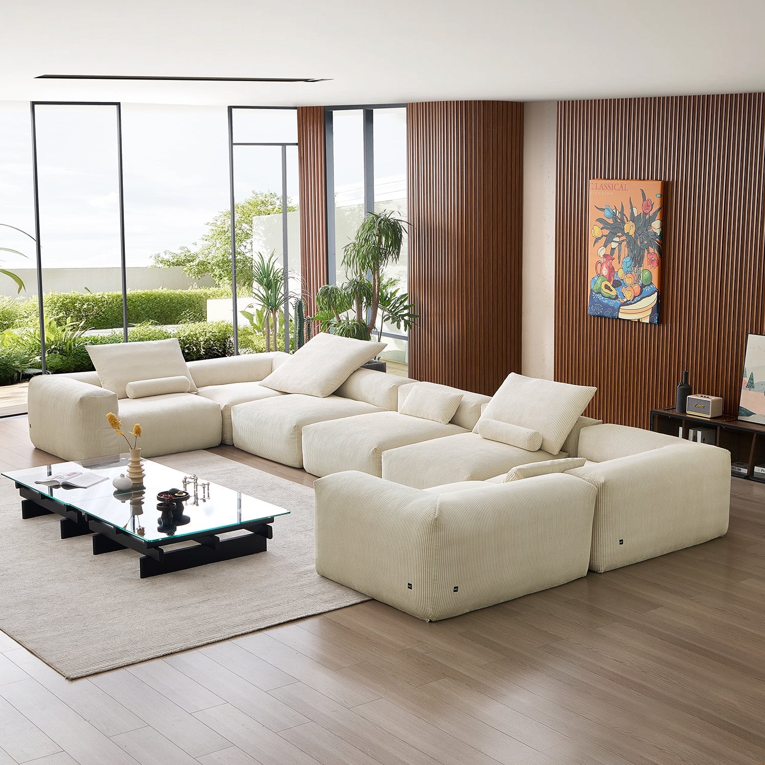 Modular Sofa - Mellow Extra Deep Closed U Sectional - MC - Mario Capasa