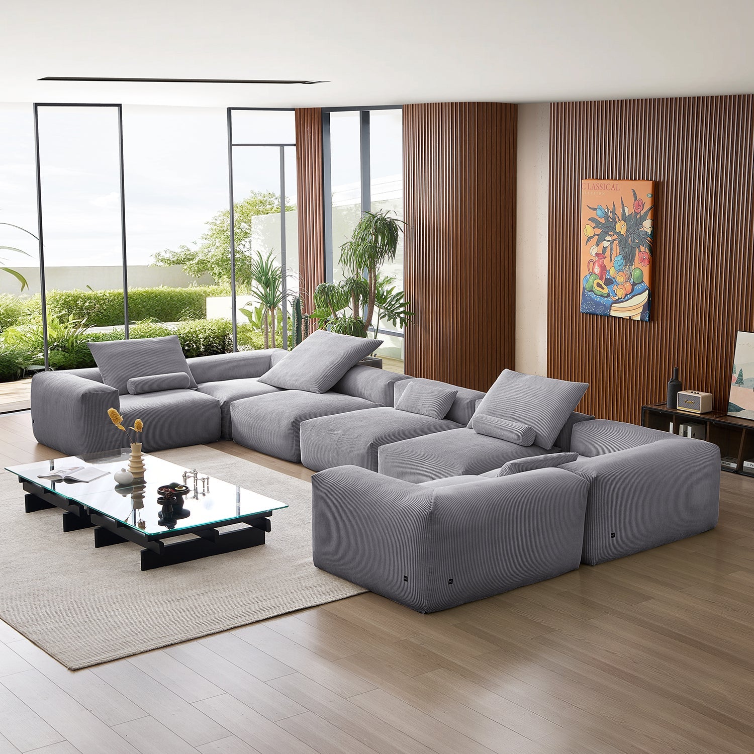 Modular Sofa - Mellow Extra Deep Closed U Sectional - MC - Mario Capasa