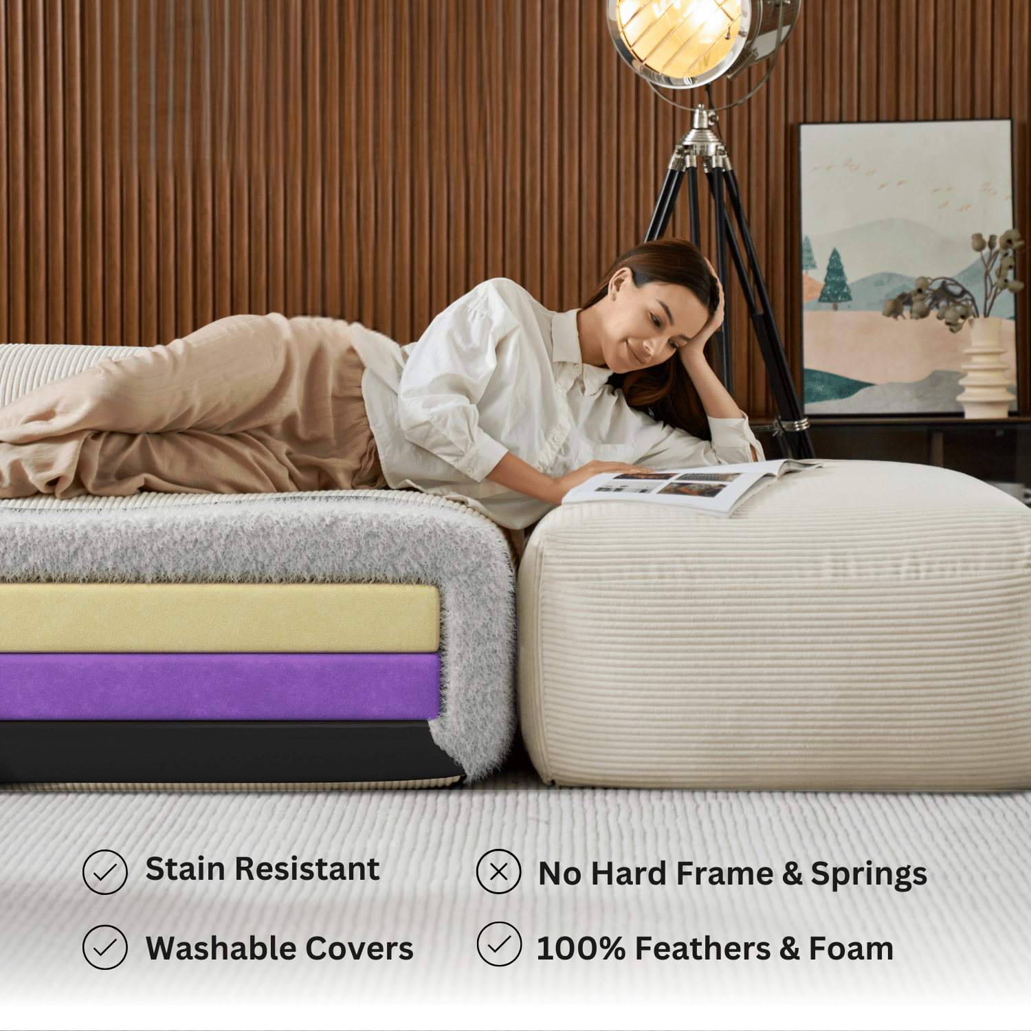 Modular Sofa - Mellow Extra Deep Closed U Sectional - MC - Mario Capasa